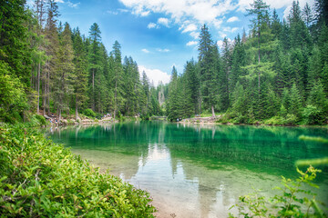 The iconic Lake Braies, Dolomites, South Tyrol, Italy