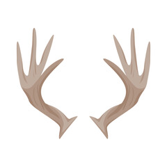 Obraz premium Realistic isolated antlers illustration perfect for hunting, wildlife, or rustic themed vector illustration