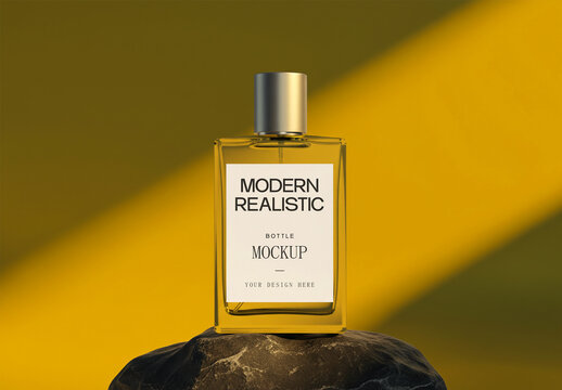 Modern Realistic Perfume Bottle Mockup