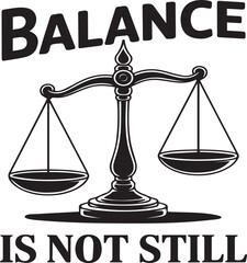 An illustration of a scale with the word balance emphasizing the importance of equilibrium.