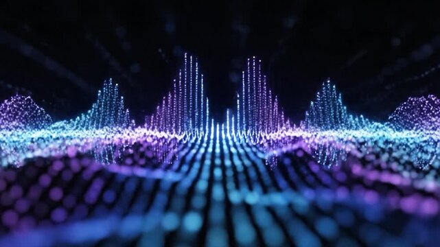 Digital Sound Waveforms in Motion Graphics.