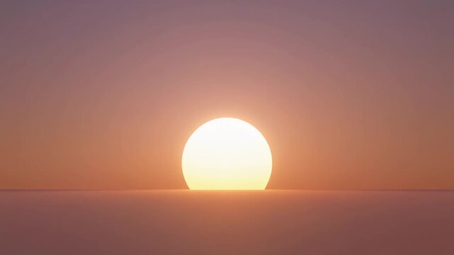 Sunset scene with warm light and geometric pattern inspired by Islamic art