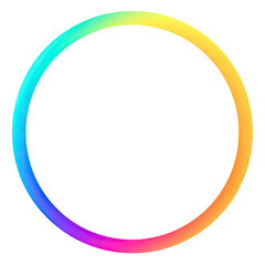 A vibrant ring, displaying a rainbow gradient, glows against a black background