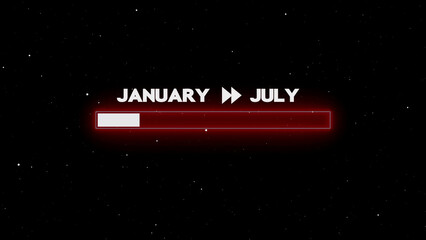 January to july progress bar loading
