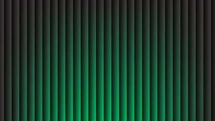 Abstract Green Neon Light on Dark Vertical Slat Wall