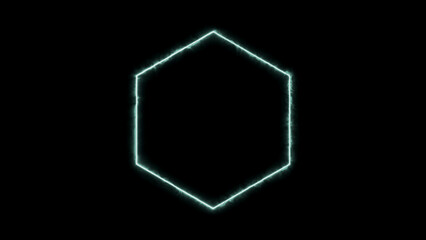 Pale teal hexagon with subtle shimmer