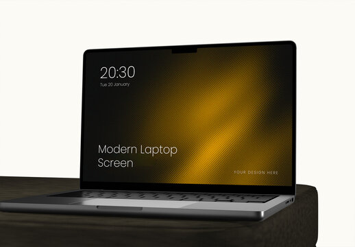 Modern Laptop Screen Mockup PSD Template