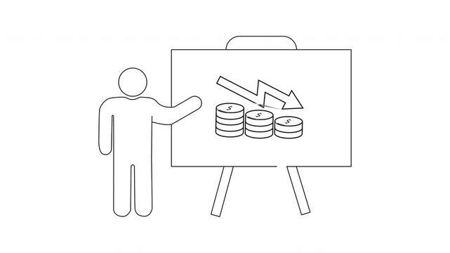 Financial Downturn Presentation - Illustrating Economic Challenges and Solutions.