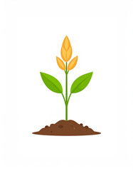Rosnące zboże w ziemi ilustracja