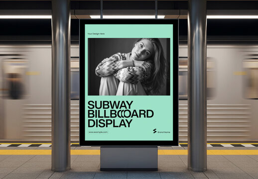 Subway Station Billboard Advertising Mockup