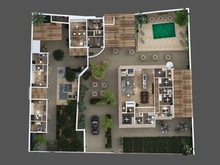 planos de finca para hotel mediterránea en la playa . finca de lujo  © ANTONIO BURGOS