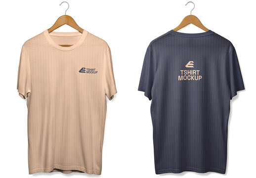 T-Shirt Hanger Holding Mockup Set Template