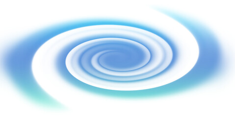 A beautiful abstract blue and white swirl design isolated on transparent background