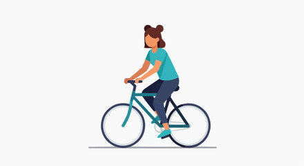 Obraz premium woman riding a bicycle