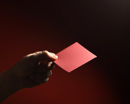 Valentines day. blank business card in hand. Gift. Love concept. Lovers. Photo. People. Idea. Holidays. Decor. Present