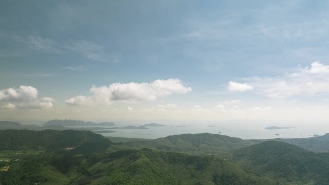 The Islands Of Ko Por, Ko Bubu, and Ko Kam Nui Off The East Coast Of Koh Lanta, Thailand. Timelapse