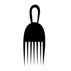 Comb vector silhouette