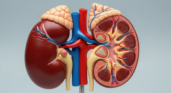 Anatomical Model of Human Kidney.