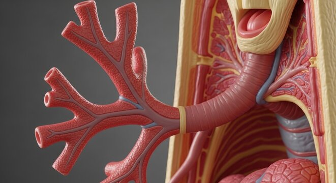 Anatomical Model of the Human Respiratory System.