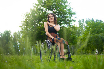 Person Seated in Wheelchair Under Large Tree in Park
