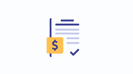 Finance payment invoice document icon.