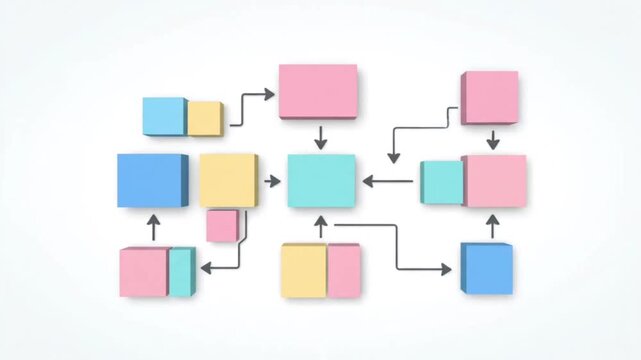 Blank square 3d vector illustration set of colorful sticky notes on a white background featuring a geometric paper pattern design for a business web banner template