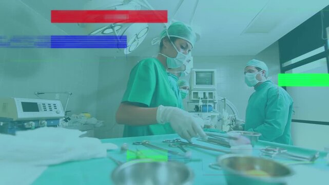 Animation of interference over diverse surgeons during surgery
