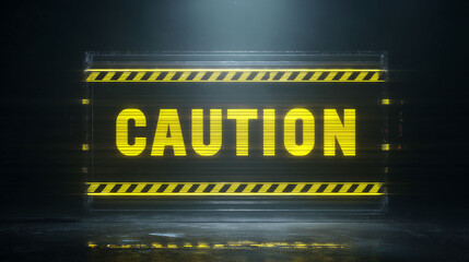 Advanced yellow fluorescent warning tape.