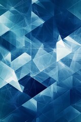 Obraz premium Abstract Background Featuring Translucent Geometric Shapes and a Cool Icy Blue Gradient Design