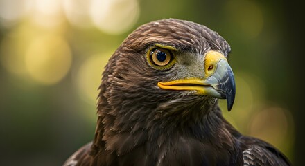 Close-up of the Harris's hawk (Parabuteo unicinctus)