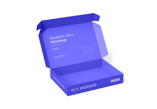 Realistic Open Box Mockup Template