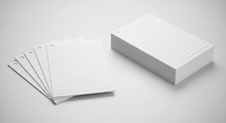 Blank Business Cards Stacked and Fanned Out.