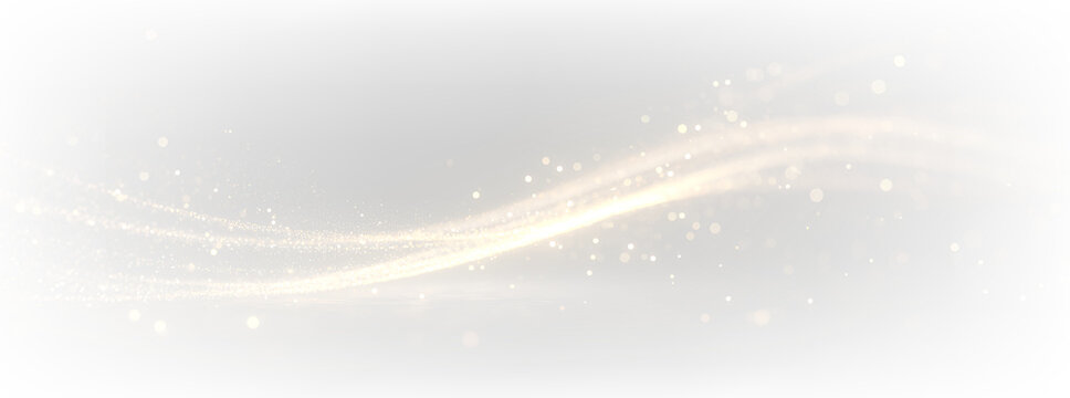 Gold Glitter Dust PNG with Sparkling Bokeh Circles, Elegant Holiday Overlay for Christmas Designs