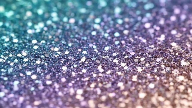 Harmonious Color Transition Focus on the seamless and elegant transition between the three distinct color tones within the glitter, emphasizing the visual harmony and depth of the tritone palette.