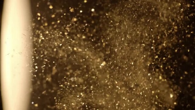 Subtle Shimmering Dust Emphasize the delicate, almost magical quality of the illuminated dust and glitter.