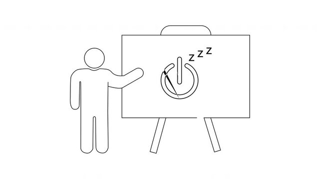 Boring Presentation - A Humorous Depiction of Sleepiness.