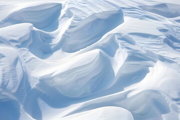 Wind-shaped snow drifts