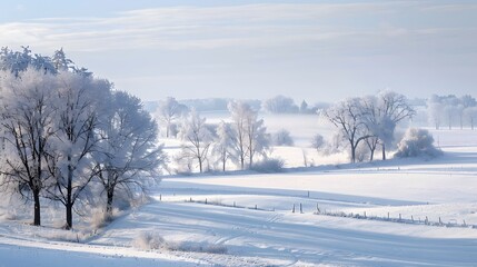 Wintry countryside