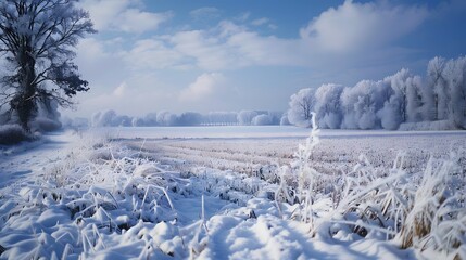 Wintry countryside