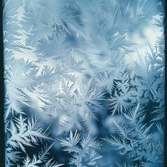 Frost patterns on window glass