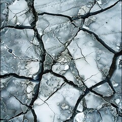 Permafrost cracks