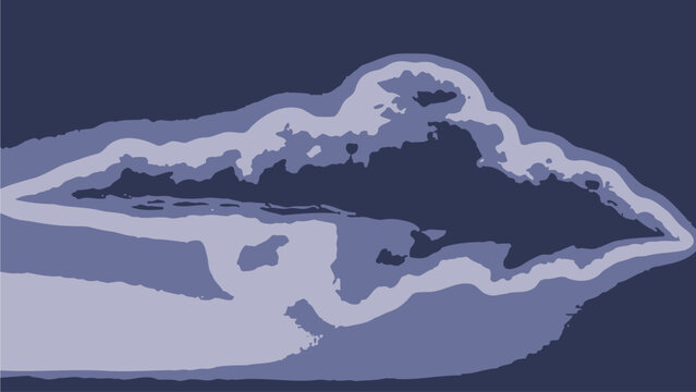 Wavy Ocean Wave Illustration