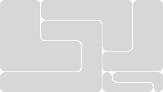 Gray Bento Grid Layout. Collage image frame grid template. Modern modular UI design panels. Vector illustration.