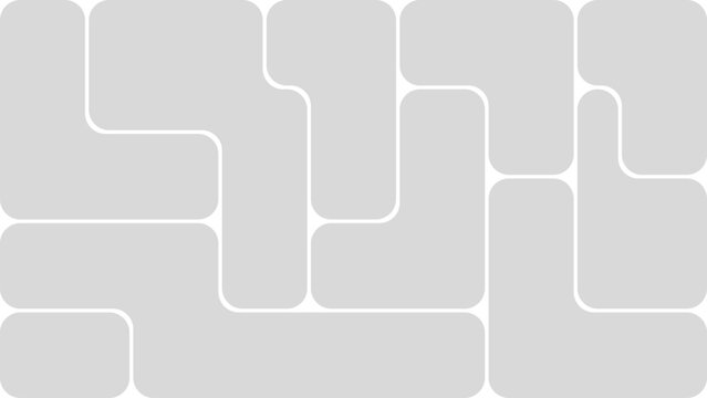 Gray Bento Grid Layout. Collage image frame grid template. Modern modular UI design panels. Vector illustration.