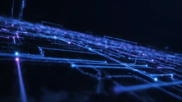 Vibrant purple light trail effect on dark background