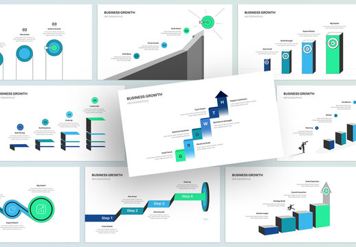 Business Growth Infographic Template with Success Presentation