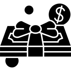 Glyph Solid Bonus Income Icon