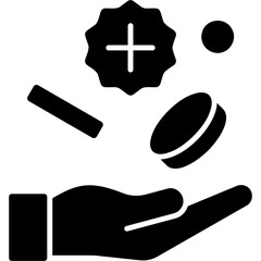 Glyph Solid Extra Cash Icon