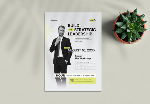 Corporate Strategic Leadership Workshop Flyer Template