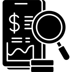 Glyph Solid Finance Tracker Icon